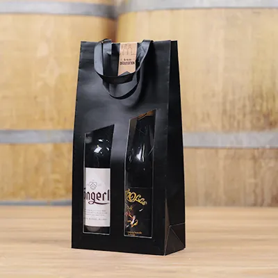 Sacs à fenêtre 2 bouteilles Séduction - Sacs pour bouteilles de vin-2