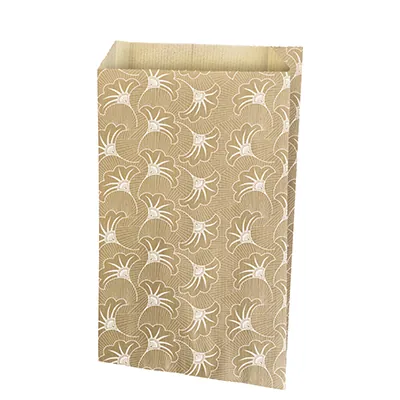 Pochette cadeau kraft brun « Évidence » 12 x 4,5 x 20 cm – Sachet cadeau - Paquet de 150 - Pochettes cadeaux à motifs