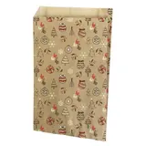 Pochette cadeau Noël Oriane 2 12 + 4,5 x H 20 cm - Pochette cadeau papier - Lot de 150 - Pochettes cadeaux Noël