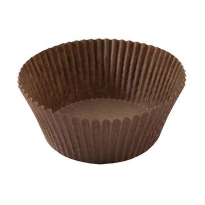 Caissette papier ingraissable ronde ø 40 x 25 mm - Caissette gâteau - Caissette pâtisserie - Marron / Brun - Lot de 1000 - Caissettes pâtissières