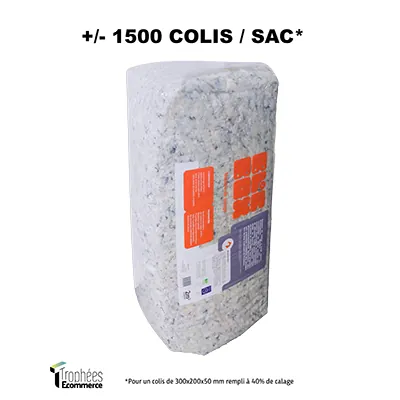 Particule de calage BlocBox - Fibre de calage BlocBox - 10kg = 2m³  - Plastique bulle emballage, Papier bulle, Film bulle