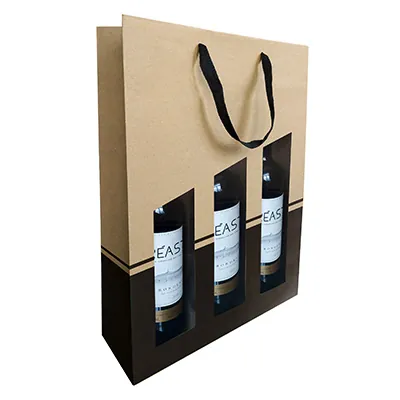 Sacs cartonnés 3 bouteilles Séduction Line - Sacs pour bouteilles de vin-2