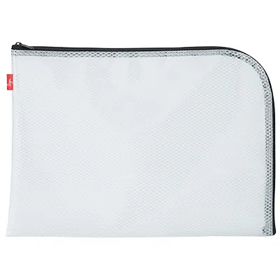 Pochette universelle de rangement A6 SIGN EVA Mesh – blanc ajouré & zip noir – L 21 x H 16 cm - Porte-blocs, Sacoches, Trolleys