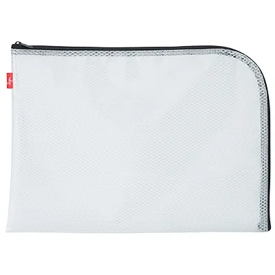 Pochette universelle de rangement A4 SIGN EVA Mesh – blanc ajouré & zip noir – L 34 x H 24,5 cm - Porte-blocs, Sacoches, Trolleys