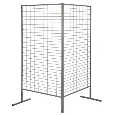Inserts doubles pour présentoir grille ø 16 mm - Gris martelé - Présentoirs grilles-4