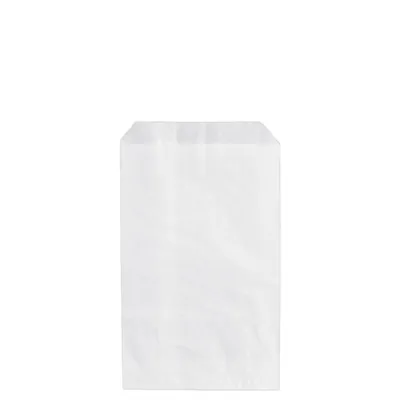 Sachet papier kraft blanc 14 x 25 cm - Sachet plat - Lot de 500 - Sachets papier blanc