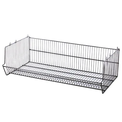 Corbeille fil empilable 128 x 50 x 25 cm zingué - Panier fil métal - Corbeilles fil