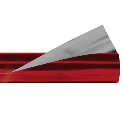 Film métallisé réversible polypropylène rouge 120 cm x 10 m 30µ - Films métallisés réversibles polypropylène 