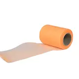 Ruban tulle orange fluo 10 cm x 5 m 100% polyamide - Chemins de table jetables, Sets de table papier