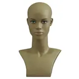 Tête mannequin femme afro avec torse H 42 cm Fibre de verre - Tête pour perruque, chapeau - Têtes