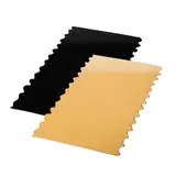 Semelle bûche carton Or/Noir 950g/m² 24x10 cm – Bords festonnés – Paquet de 50