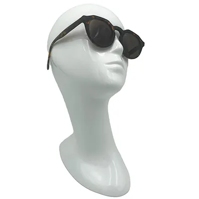 Tête mannequin femme abstrait H 33 cm Fibre de verre - Tête pour perruque, chapeau - Blanc laqué - Têtes-2