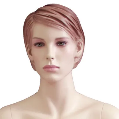 Mannequin femme assise, cheveux sculptés - Mannequins cheveux sculptés-2