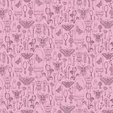 Papier cadeau kraft violet/rose Cabinet de curiosité 70 cm x 50 m 60g/m² - French Days