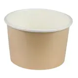Pot à glace carton 113 ml ø 7,5 x 4,9 cm - Pot à dessert - Brun - Lot de 50 - Bols et pots en carton et kraft
