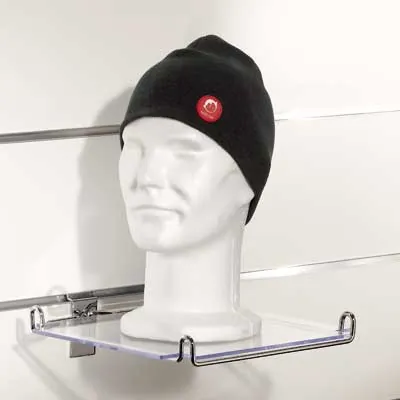 Tête mannequin homme polystyrène H 31,5 cm - Tête pour perruque, chapeau - Blanc - Têtes-2