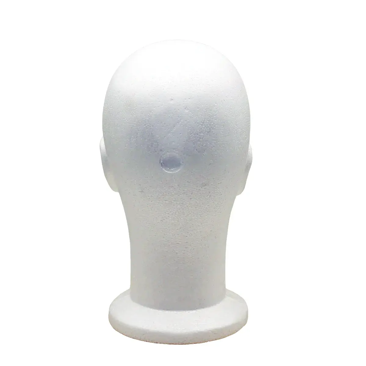 Tête mannequin homme polystyrène H 31,5 cm - Tête pour perruque, chapeau - Blanc - Têtes-3