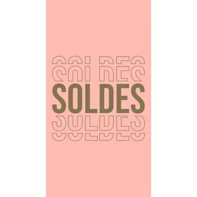 Affiche Soldes pour magasin grand format 80 x 150 cm - Rose/Or - Affiches Soldes, Panneau soldes