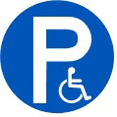 Panneau stationnement PMR PVC Ø 30 cm à fixer – Panneau place handicapé - Plaques PVC