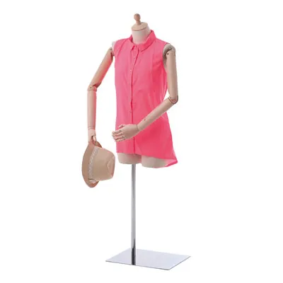 Buste couture femme bras articulés bois H 80 cm - Mannequin couture femme - Bustes couture, torses couture-3