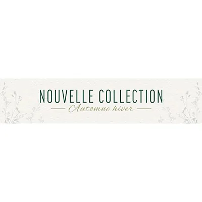 Affiche vitrine Nouvelle Collection Automne/Hiver 90 x 20 cm Blanc / Végétal - Affichage vitrine - Affiches Nouvelle collection
