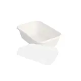 Barquette plastique avec couvercle séparé 13,5 x 9,6 x 4,2 cm - Barquette bagasse - Blanc - Lot de 50 - Barquettes plastique