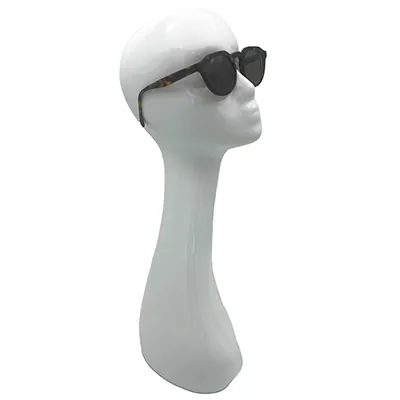 Tête mannequin femme abstrait H 51 cm Fibre de verre - Tête pour perruque, chapeau - Blanc - Têtes-4