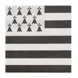Serviette papier ouate Drapeau Breton Gwenn Ha Du 2 plis 40 x 40 cm - Serviette jetable - Serviette de table papier - Paquet de 50 - Serviettes jetables, Serviettes cocktails