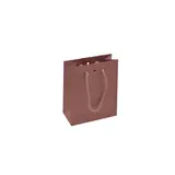 Sacs kraft Vieux rose avec poignées cordelettes - 12+6 x15 cm - Sacs kraft luxe