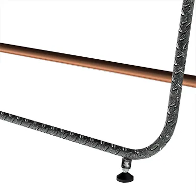 Portant droit pliant cuivré - L 123 cm - H 160 cm - Portants à vêtements droits-2