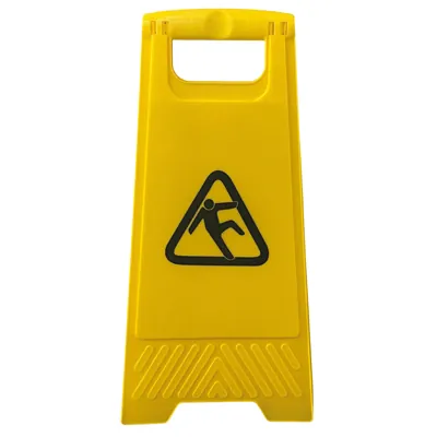 Panneau sol glissant - Chevalet sol glissant pliable Jaune 30 x 63 cm - Guidage de prévention-2