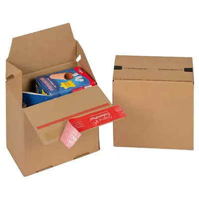 Carton d'expédition fond auto avec fermeture adhésive Eurobox S 14,5 x 9,5 x 14 cm - Boîte carton - Lot de 20 - Cartons d'expédition, Boîtes carton