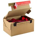 Carton d'expédition sécurisés aller retour Brun Format L 33,6x24,1x14cm - Boîte carton - Lot de 10 - Cartons d'expédition, Boîtes carton