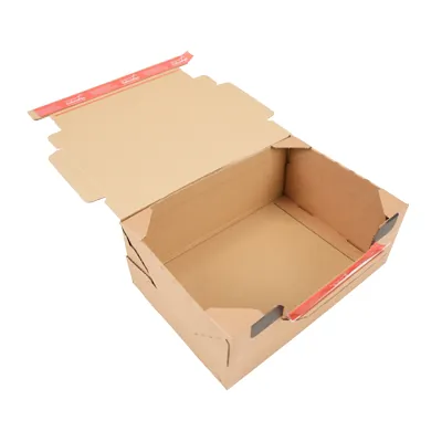 Carton d'expédition sécurisés aller retour Brun Format L 33,6x24,1x14cm - Boîte carton - Lot de 10 - Cartons d'expédition, Boîtes carton-8