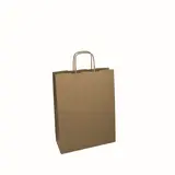 Sac kraft brun poignées torsadées 16 x 7 x 21,5 cm - Sac papier kraft - Paquet de 50 - Sacs kraft brun poignées torsadées