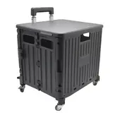 Bac pliant 35 L avec roulettes et poignée télescopique – chariot caisse mobile - Chariots de manutention