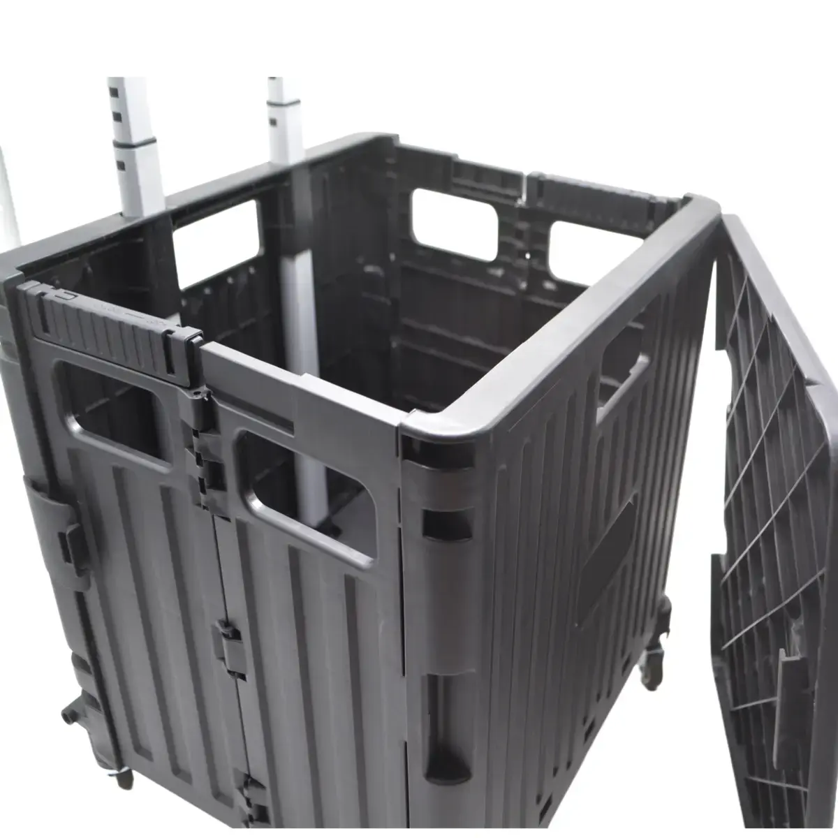 Bac pliant 35 L avec roulettes et poignée télescopique – chariot caisse mobile - Porte-blocs, Sacoches, Trolleys-4