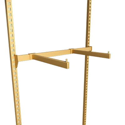 Bras droit - Or - L 30 cm - pour barre de charge 30 x 15 mm - Ligne Square 25 or-2