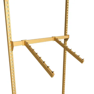 Bras incliné - Or - L 33 cm - pour barre de charge 30 x 15 m - Ligne Square 25 or-2