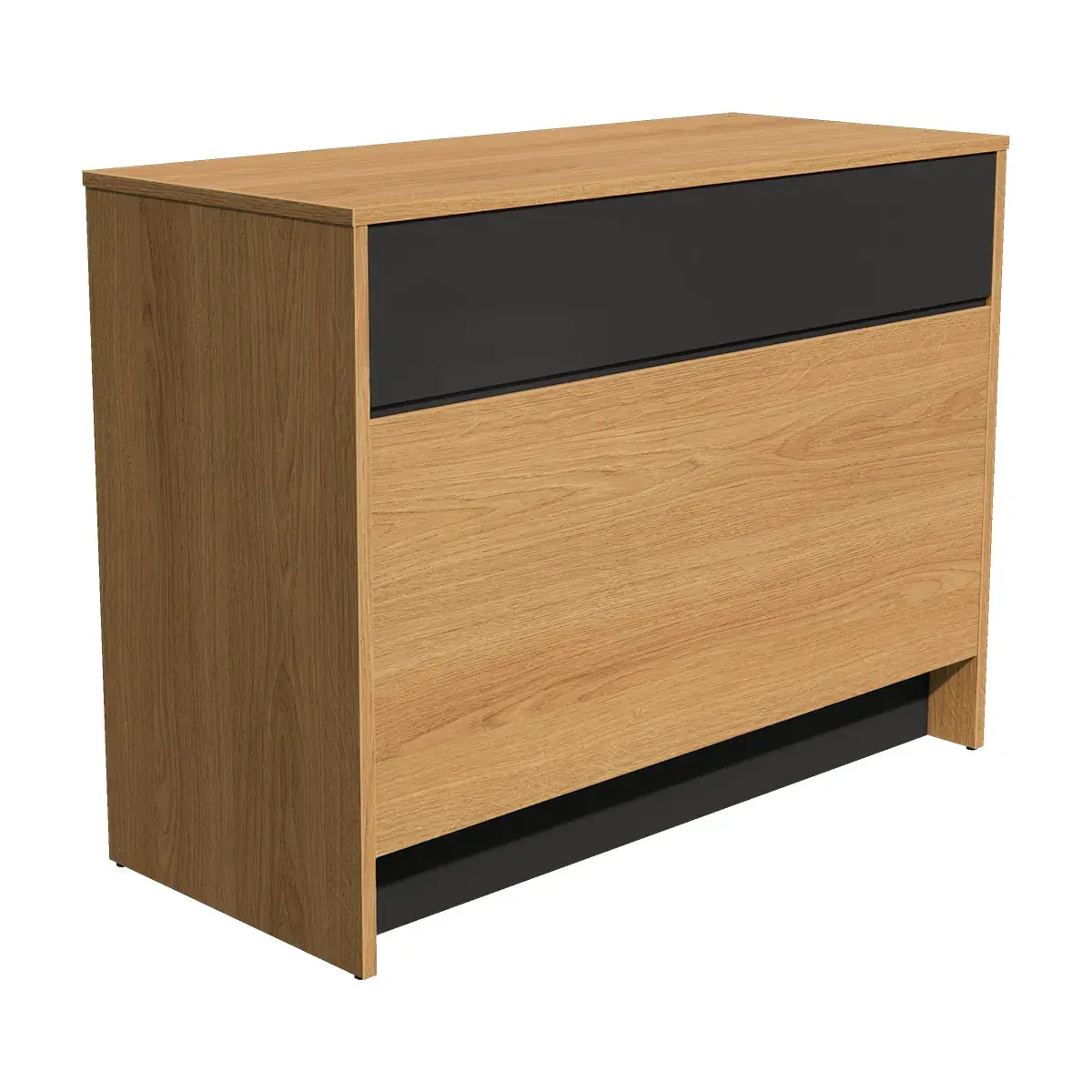 Comptoir magasin bois mélaminé Easy Chêne Corbridge - 117 x 51 x 88 cm - Comptoirs Easy