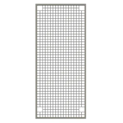Grille avec cadre renforcé - Ligne Store gris métallisé pas de 50 mm
