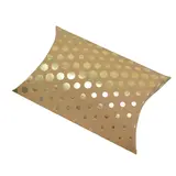Boîte berlingot carton kraft à pois dorés 11 x 9 x 3 cm – Paquet de 100 - Boites berlingots