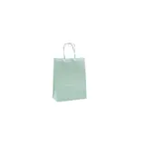 Sac kraft vert pastel à poignées torsadées 12+6x15cm 120g/m² (x50) - Sacs, Corbeilles et Paniers à garnir Pâques