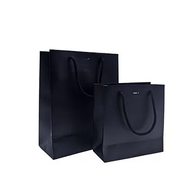 Sacs pelliculés noir mat avec fenêtre - 18 + 8 x 19 cm - Sacs pelliculés poignées cordelette-4
