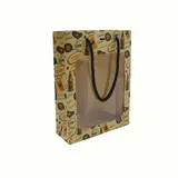 Sac kraft avec fenêtre pour 3 bières 33 cl 30 + 7 x 26 cm, paquet de 10 - Brasseur
