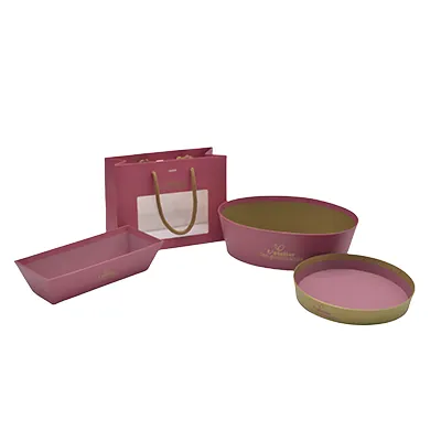 Corbeille carton rectangulaire Épicerie fine 24 x 10 x 6 cm bordeaux, paquet de 10 - Corbeilles carton-3