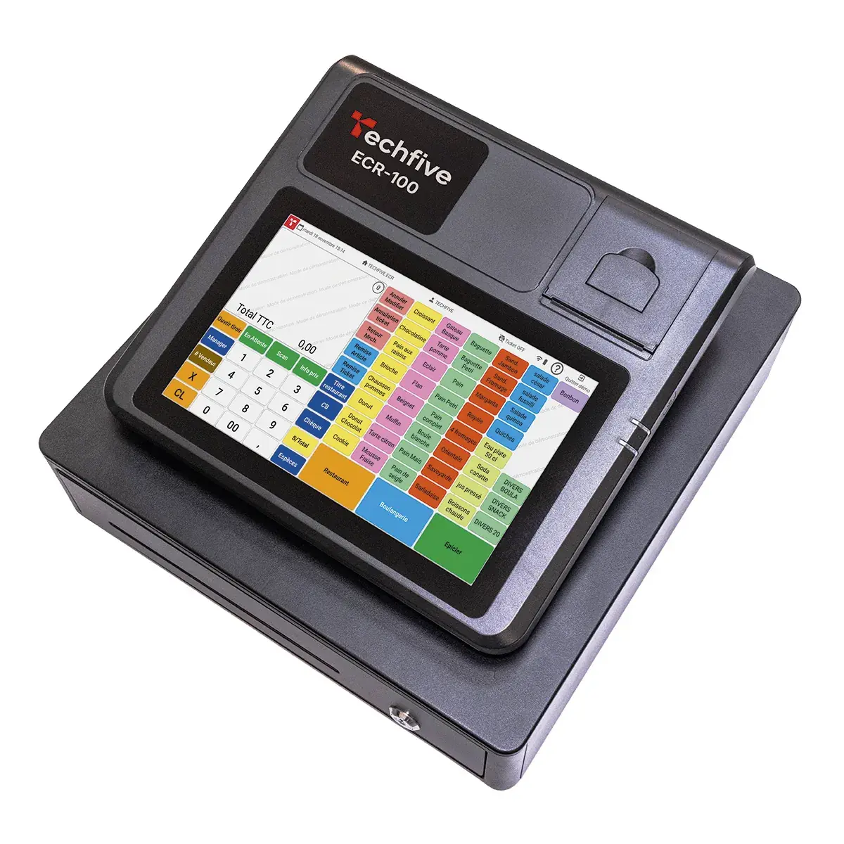 Caisse enregistreuse Techfive ECR-100 avec tiroir intégré - Caisses enregistreuses-3