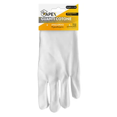 Paire de gants en coton blanc - Taille unique - Vêtements de protection