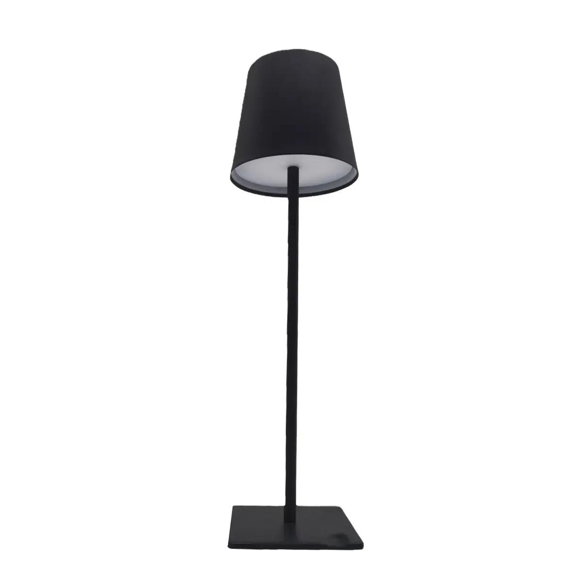 Lampe de table sans fil rechargeable noire IP44 5W 3,7V 1200mAh 3000 / 4500 / 6500K – Lampe à poser LED sans fil - Luminaires professionnels