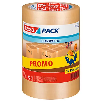 Ruban adhésif transparent BOPP 50 mm x 66 m Tesa - Ruban adhésif emballage - Lot de 3 - Rubans adhésifs et dévidoirs-2